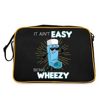 Asthma Inhaler Short breath Sport funny shortness of breath - Retro Bag - black/gold - Back