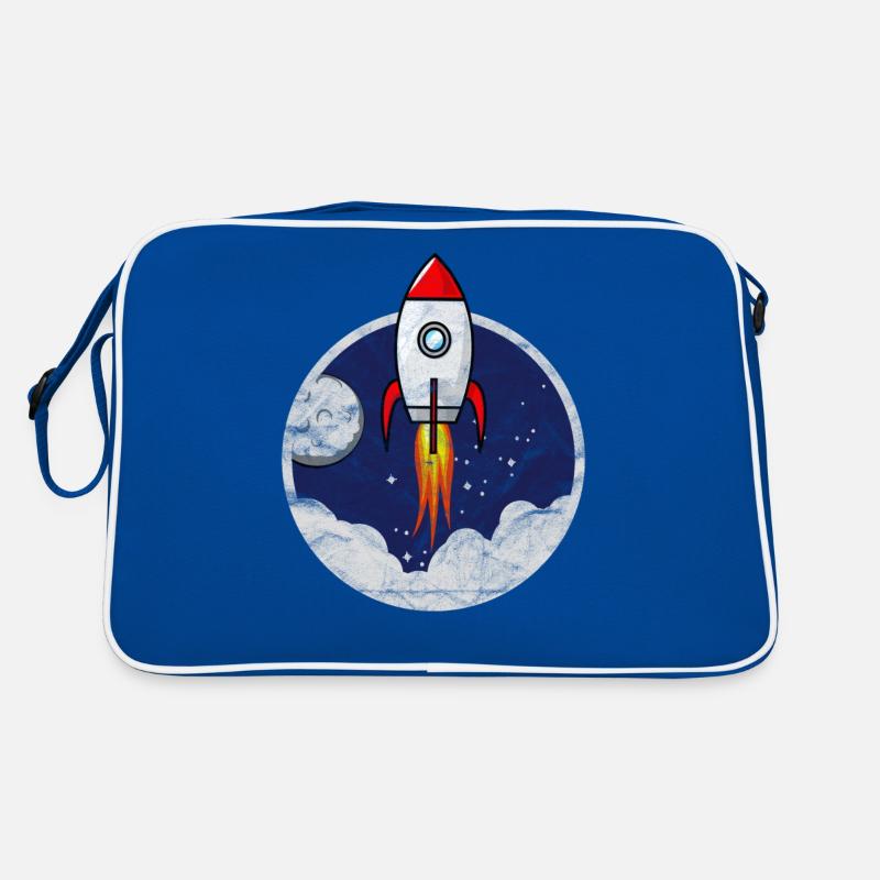 Space Shuttle Small rocket for kids grunge Retro Bag