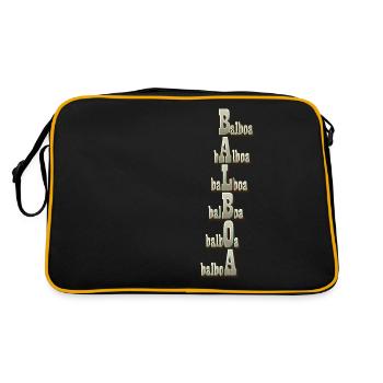 Swing Tanz Tanzkleidung I Balboa Training T-Shirt - Retro Tasche - Schwarz/Gold - Hinten