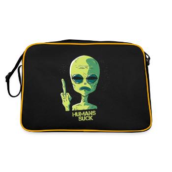 Les humains sucent! - Sac Retro - noir/or - Dos