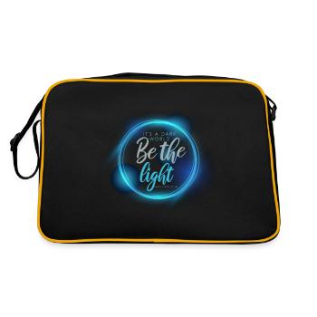 Light Dark God Christian Gift - Retro Bag - black/gold - Back