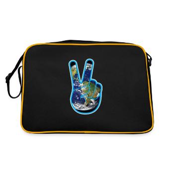 Protection de l'environnement Protection du climat Paix Jour de la Terre - Sac Retro - noir/or - Dos
