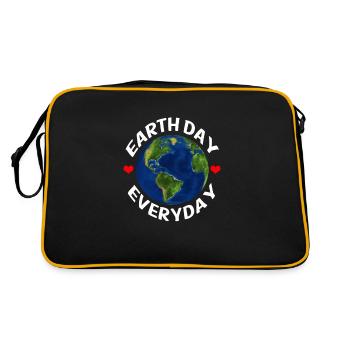 Protection de l'environnement Protection du climat Changement climatique Jour de la Terre - Sac Retro - noir/or - Dos