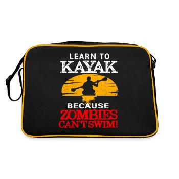 Kajak - Sac Retro - noir/or - Dos