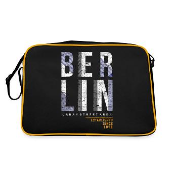 Berlin - Retro Tasche - Schwarz/Gold - Hinten