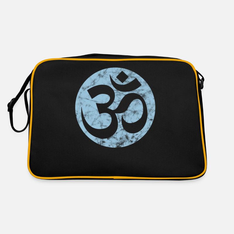 OM der Urklang Alles ist eins Hellblau Retro Tasche