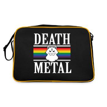 Death Metal Chat Satan Arc-en-ciel Rock Gothic - Sac Retro - noir/or - Dos
