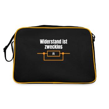 Électricien électricien Electricité Volt Watt Ohm - Sac Retro - noir/or - Dos