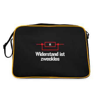Électricien électricien Electricité Volt Watt Ohm - Sac Retro - noir/or - Dos