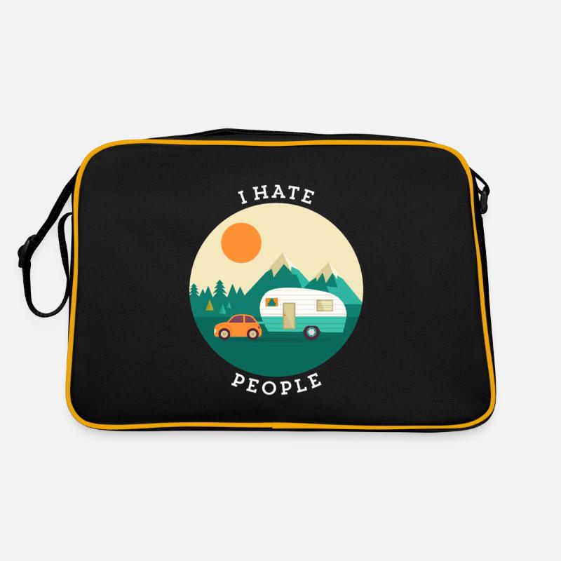 I hate people camping nature outdoor campers Retro Bag