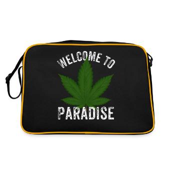 Bienvenue sur Paradise Cannabis Cannabis Marijuana Cannabis - Sac Retro - noir/or - Dos