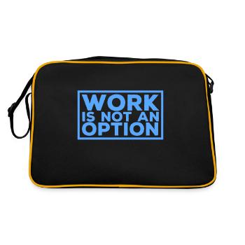 Le travail n'est pas une option - Sac Retro - noir/or - Dos