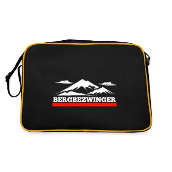 Bergsteiger - Retro Tasche - Schwarz/Gold - Hinten