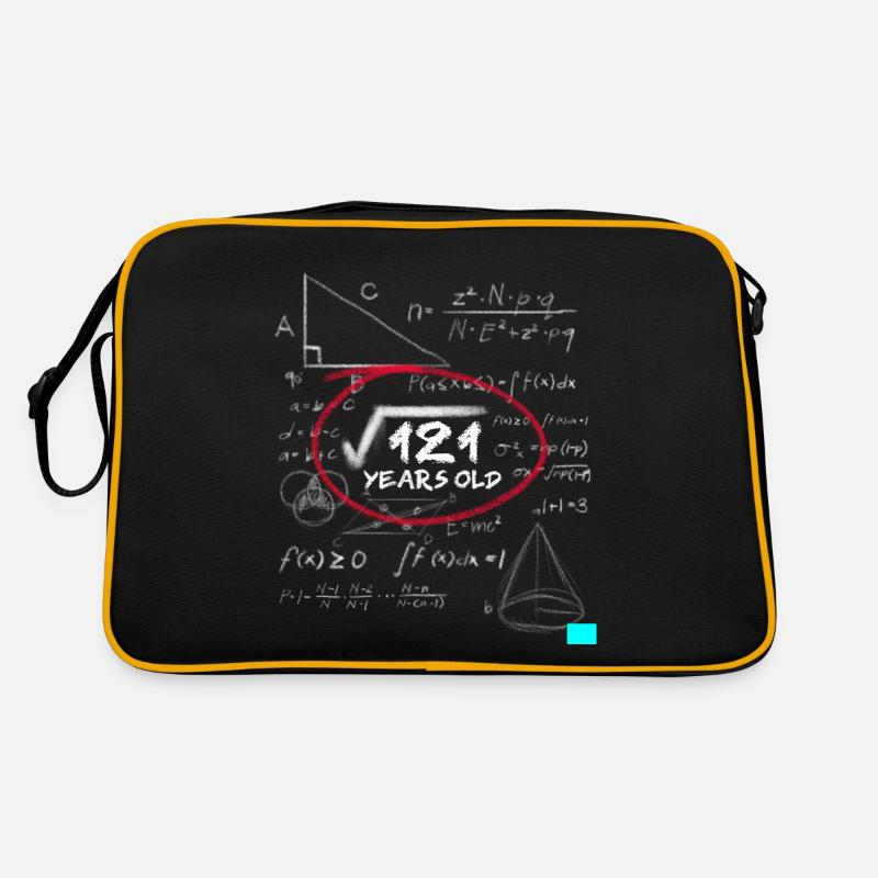 11. Geburtstag Nerd Mathe Wurzelrechnung - Retro Tasche - Schwarz/Gold