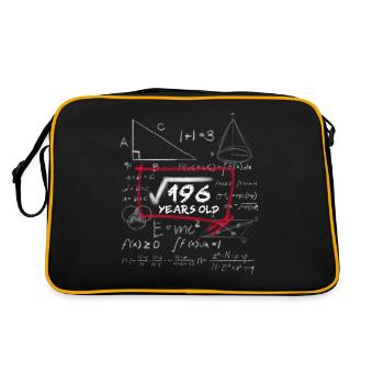 14. Geburtstag Mathe Nerd Wurzelrechnung - Retro Tasche - Schwarz/Gold - Hinten