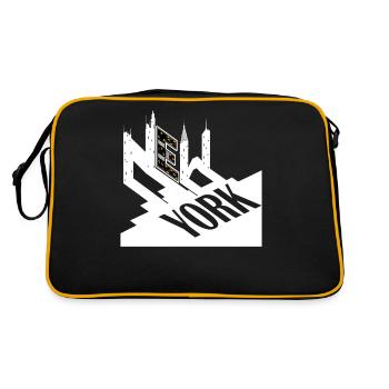 Conception typographique de New York City pour Big Apple - Sac Retro - noir/or - Dos