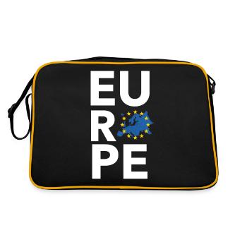 Europe EU European Union Star Map - Retro Bag - black/gold - Back