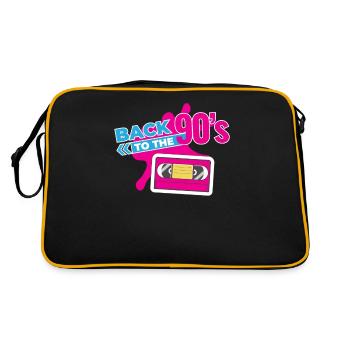 Années 90 costume de fête costume vêtements vêtements - Sac Retro - noir/or - Dos
