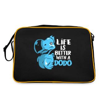 Dodo - Retro Bag - black/gold - Back
