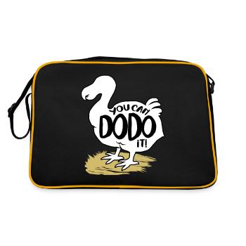 Dodo cadeau oiseau origine primitive fossil archéologie Geek - Sac Retro - noir/or - Dos