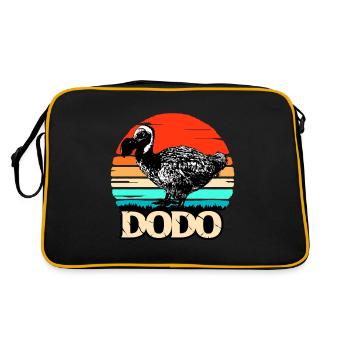 Dodo cadeau oiseau origine primitive fossil archéologie Geek - Sac Retro - noir/or - Dos