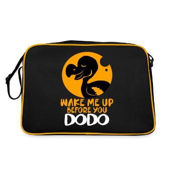 Dodo cadeau oiseau origine primitive fossil archéologie Geek - Sac Retro - noir/or - Dos