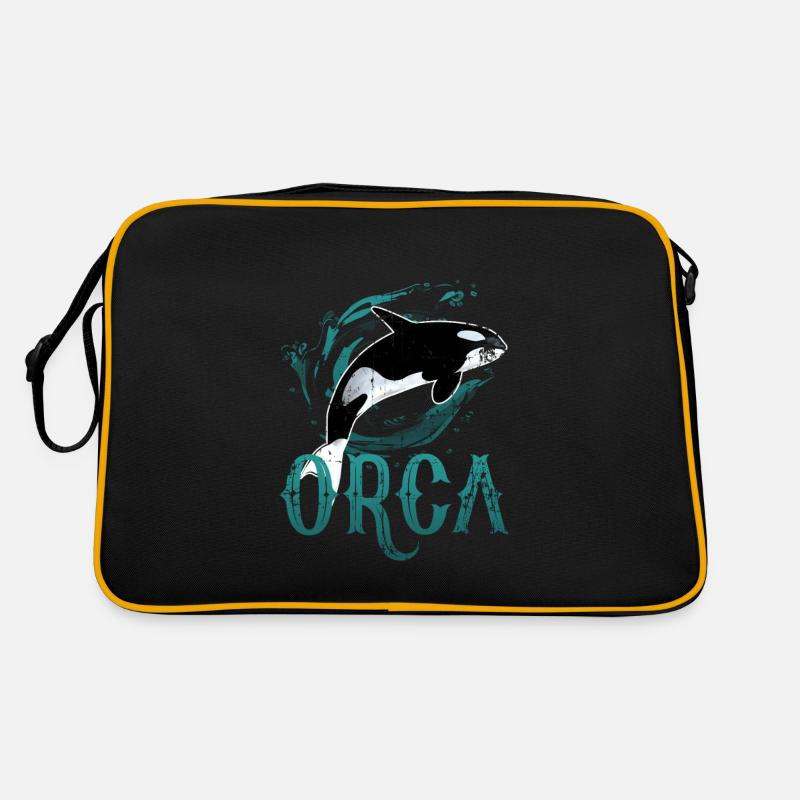 Baleine de baleine - Sac Retro - noir/or