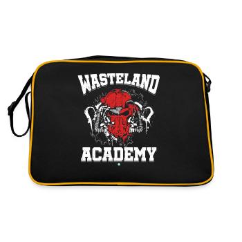 Wasteland Academy Shirt Gift for Gamer - Retro Bag - black/gold - Back