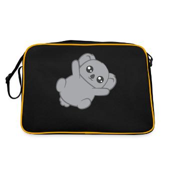 Cadeau pour bébé Koala Koalas fan de Koala - Sac Retro - noir/or - Dos