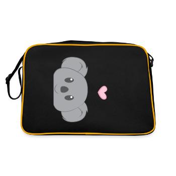 Koala - Koalas - Koalafan - Koala Bébé - Coeur - Sac Retro - noir/or - Dos
