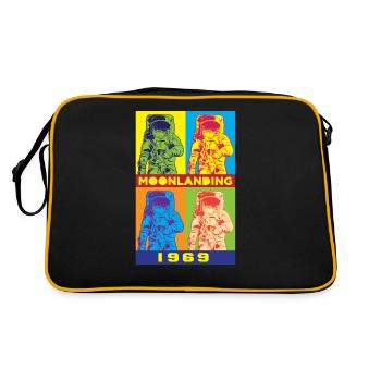 Apollo 11 Pop Art Design for 50th Anniversary - Retro Bag - black/gold - Back