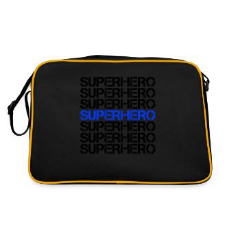 Superhero Superheld - Retro Tasche - Schwarz/Gold - Hinten