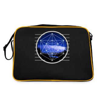 Conception graphique Metatron Hexagon Cube - Sac Retro - noir/or - Dos