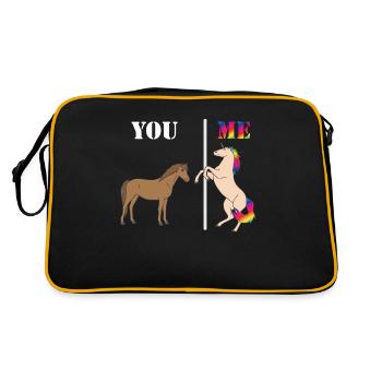 Unicorn Unicorn you and me Dance Pole Gift - Retro Bag - black/gold - Back