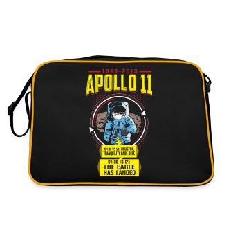 Moon Landing Apollo 11 Tranquility Transmission - Retro Bag - black/gold - Back