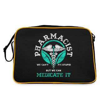 Apotheker Pharmazie - Retro Tasche - Schwarz/Gold - Hinten