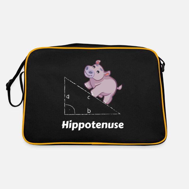 Hippotenuse Maths Geek - Sac Retro - noir/or