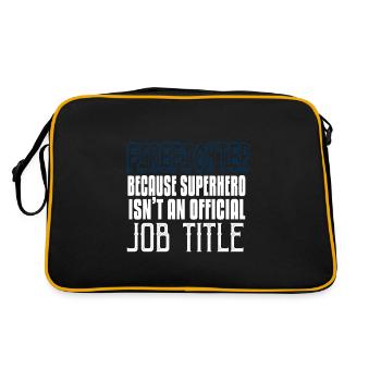 Pompier, parce que le super-héros n’est pas officiel - Sac Retro - noir/or - Dos