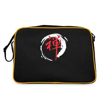 Symbole Zen Enzo Cercle Harmonieux élégance bouddhiste - Sac Retro - noir/or - Dos