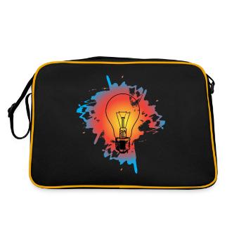 Incandescent Lamp Bulb Electrician Gift - Retro Bag - black/gold - Back