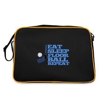 Floorball sport de passe-temps - Sac Retro - noir/or - Dos