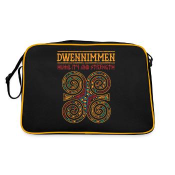 Black History Dwennimmen African Symbol Gift - Retro Bag - black/gold - Back