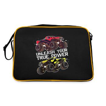 Monster Truck - Retro Tasche - Schwarz/Gold - Hinten