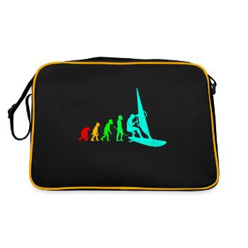 Windsurfen - Retro Tasche - Schwarz/Gold - Hinten