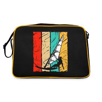Windsurfen - Retro Tasche - Schwarz/Gold - Hinten