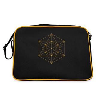 Sacred Geometry - Hexagon - Retro Bag - black/gold - Back