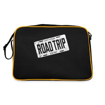 Official Road Trip Shirt I Plaque d’immatriculation Fête - Sac Retro - noir/or - Dos