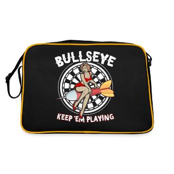 Bullseye Dart Dartboard Darts Darts Player - Retro Bag - black/gold - Back