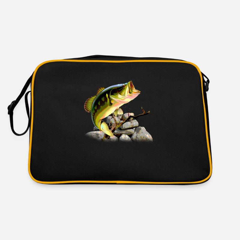 Pêcheur pêcheur - Sac Retro - noir/or