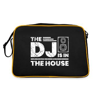 DJ Platten Djane Turntable Musik Vinyl - Retro Tasche - Schwarz/Gold - Hinten